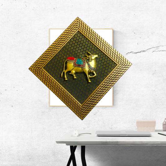 Brass Nandi Diamond Wall Frame