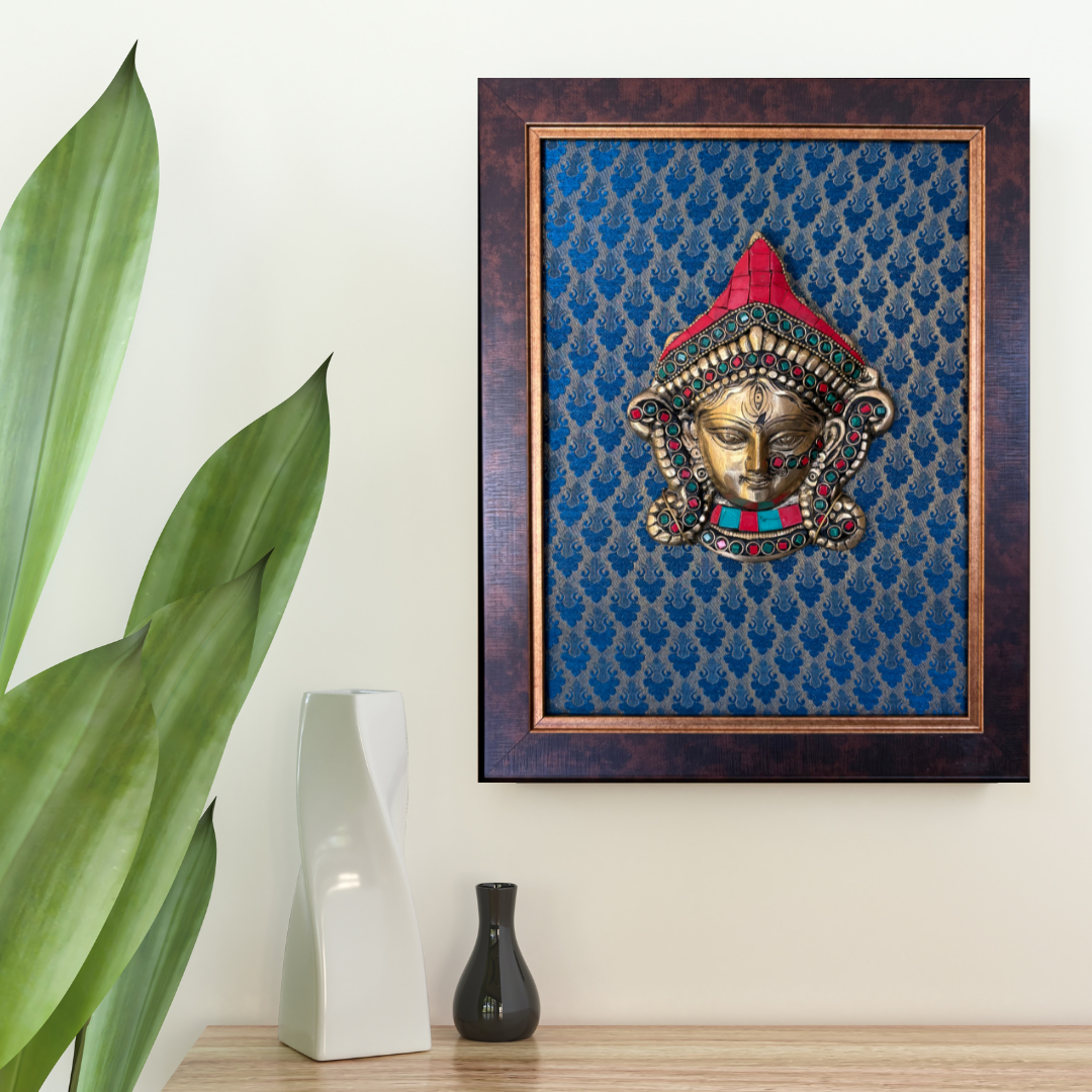 Tatva Creators Ethnic Brass Goddess Wall Frame