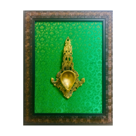 Tatva Creators Brass Diya Wall Frame