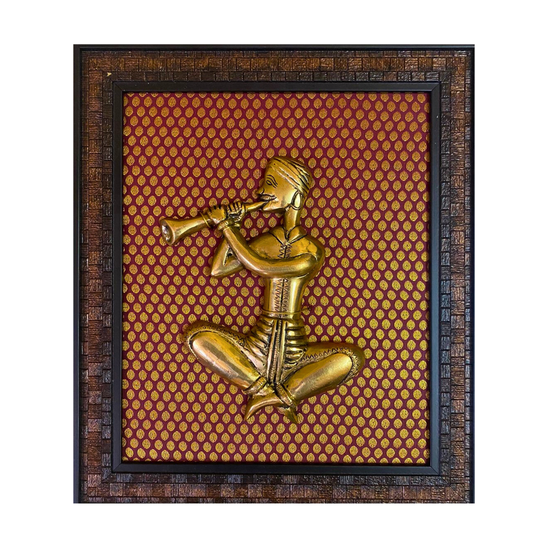 Traditional Brass Musician Wall Frame