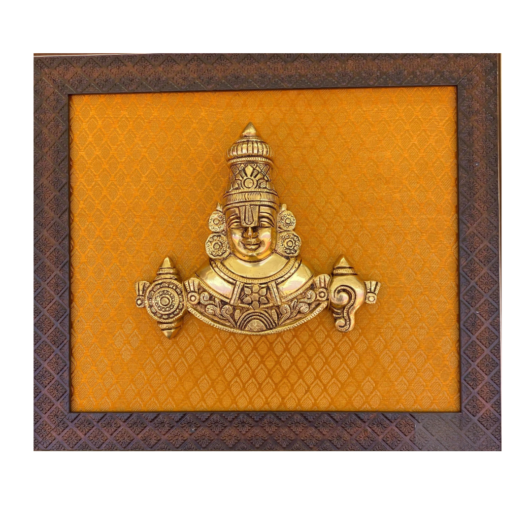 Exquisite Brass Lord Venkateswara Wall Frame