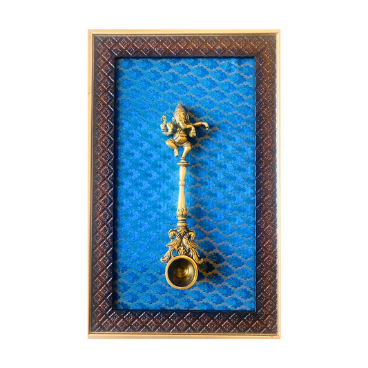 Tatva Creators Brass Ganesha Diya Wall Frame
