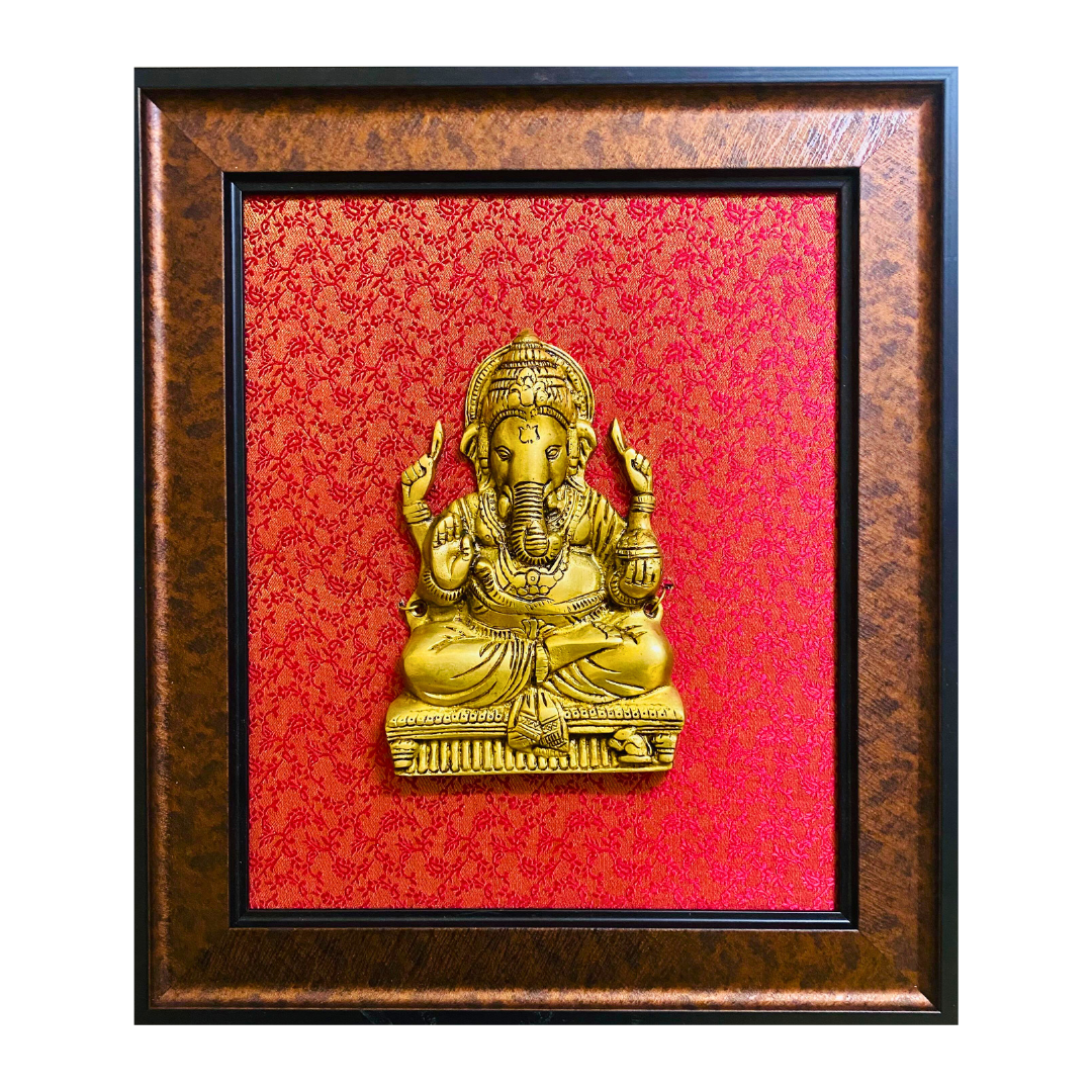 Tatva Creators Divine Brass Ganesha Wall Frame