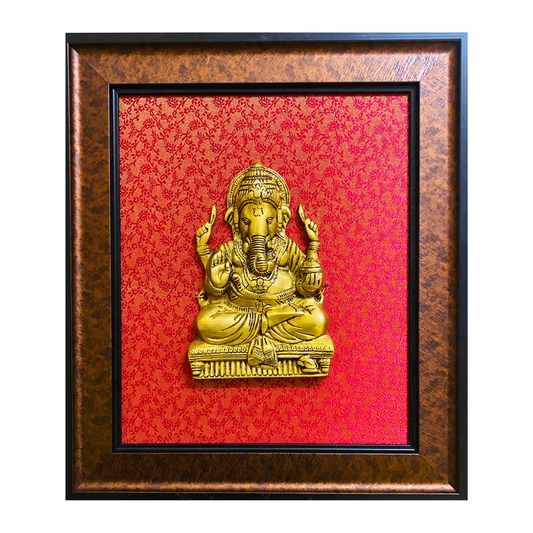 Tatva Creators Divine Brass Ganesha Wall Frame