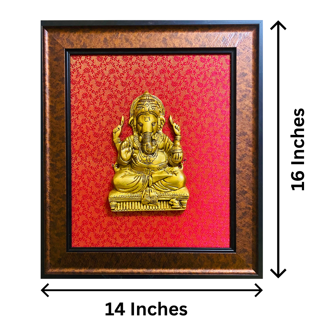 Tatva Creators Divine Brass Ganesha Wall Frame