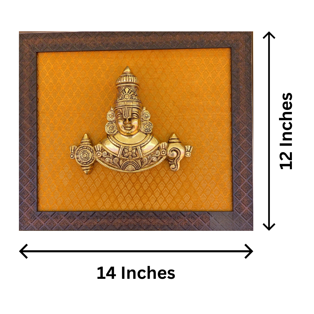 Exquisite Brass Lord Venkateswara Wall Frame