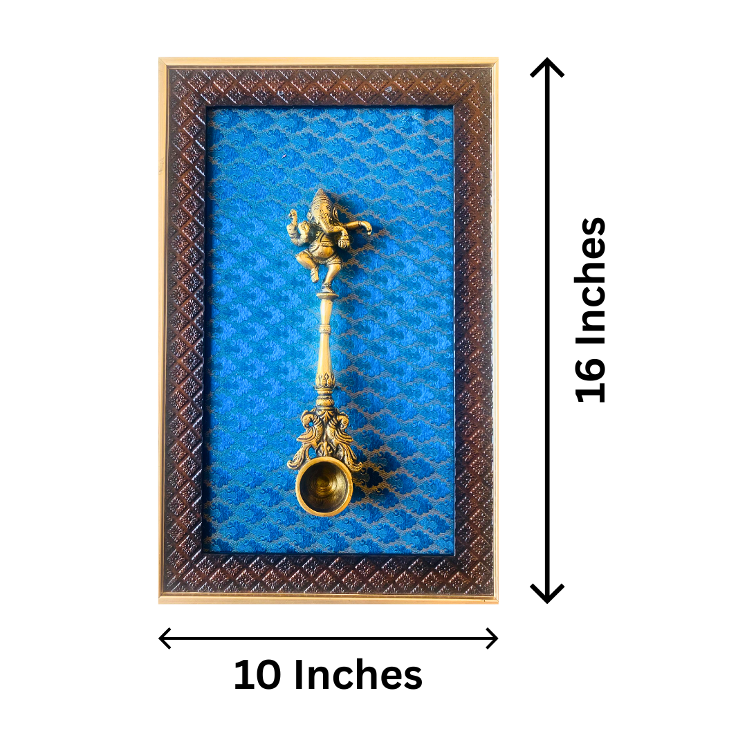Tatva Creators Brass Ganesha Diya Wall Frame