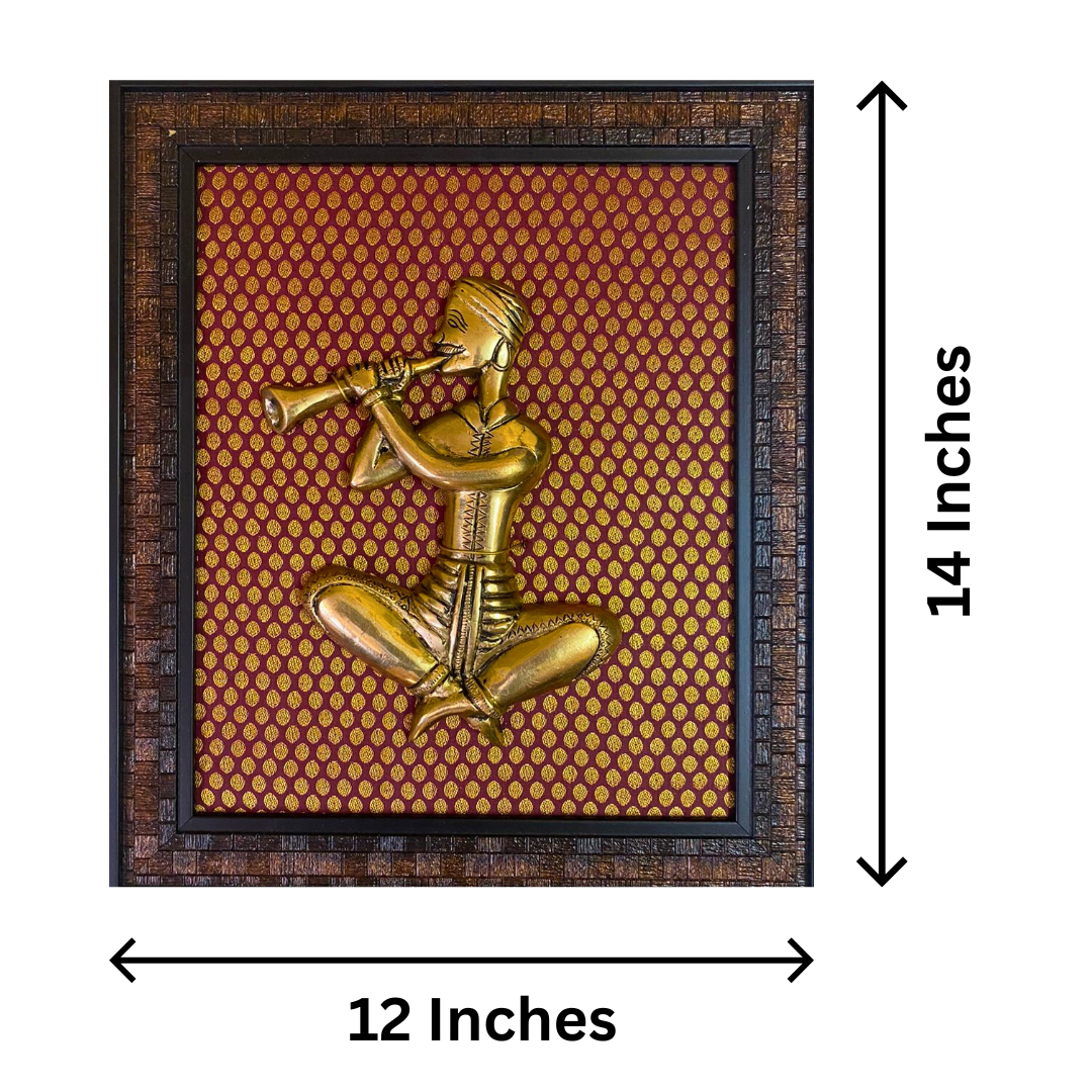 Traditional Brass Musician Wall Frame