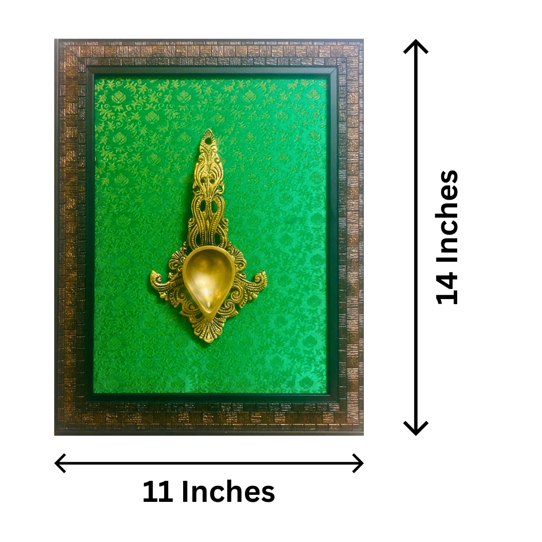 Tatva Creators Brass Diya Wall Frame
