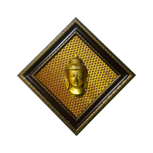 Tatva Creators Antique Brass Buddha Wall Frame