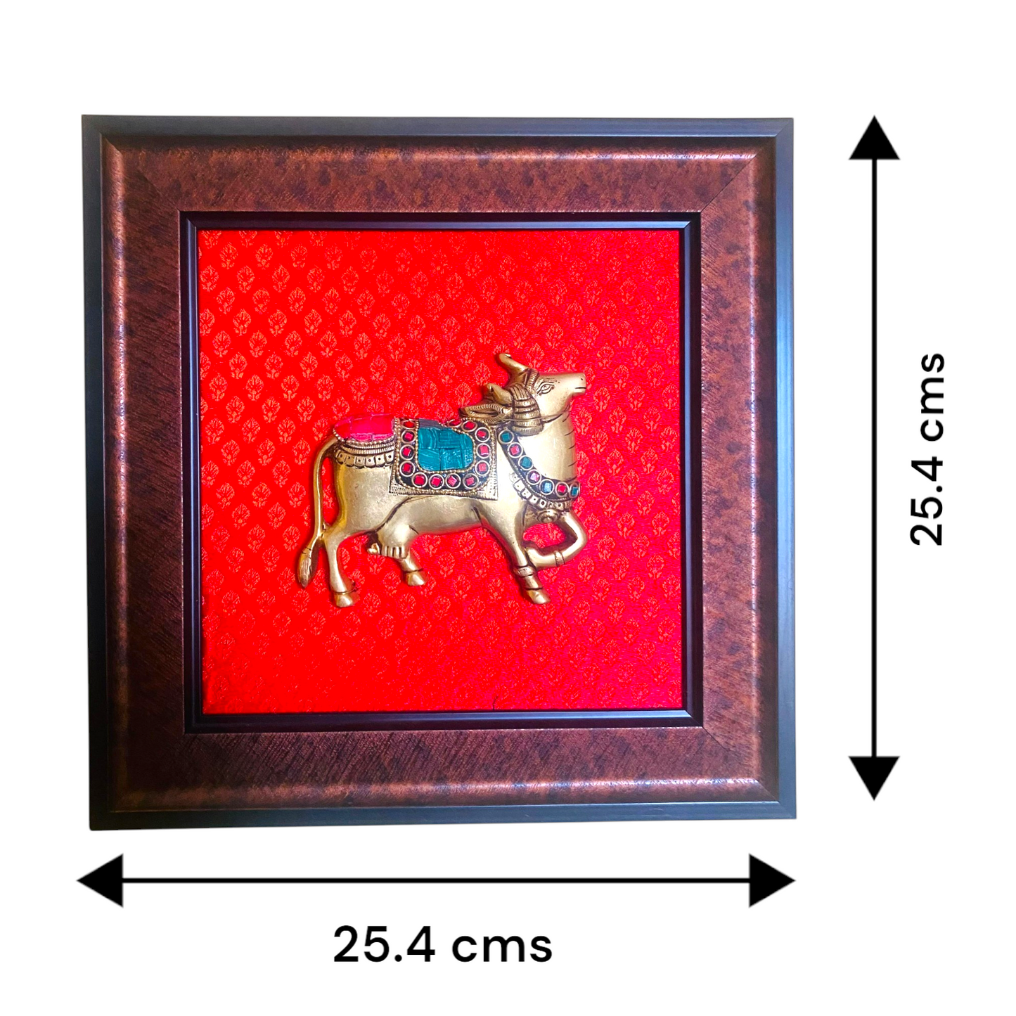 Handcrafted Brass Nandi Wall Frame