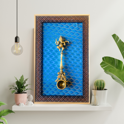 Tatva Creators Brass Ganesha Diya Wall Frame