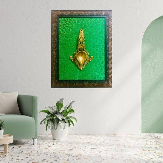 Tatva Creators Brass Diya Wall Frame