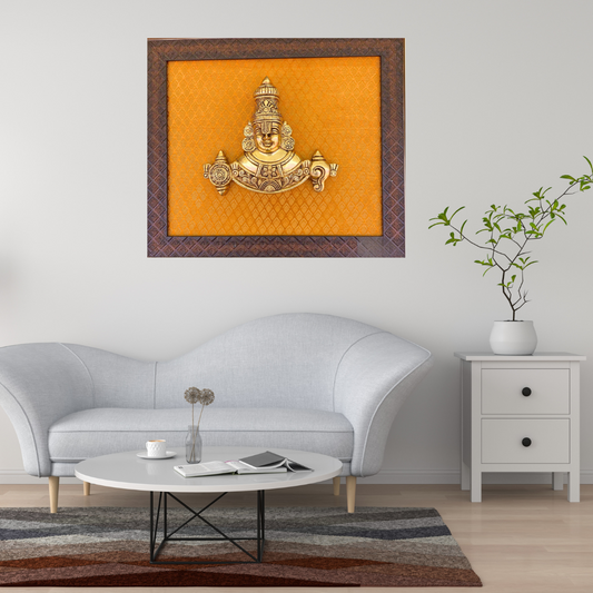Exquisite Brass Lord Venkateswara Wall Frame