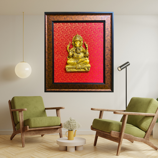 Tatva Creators Divine Brass Ganesha Wall Frame