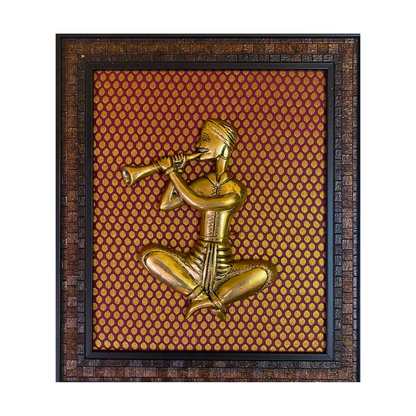 Traditional Brass Musician Wall Frame
