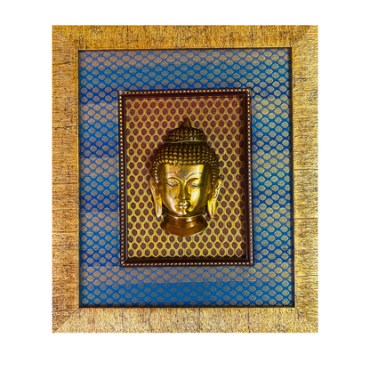 Elegant Brass Buddha Wall Frame