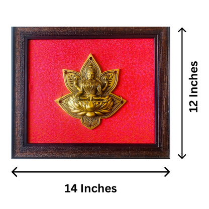 Tatva Creators Brass Lakshmi Lotus Wall Frame