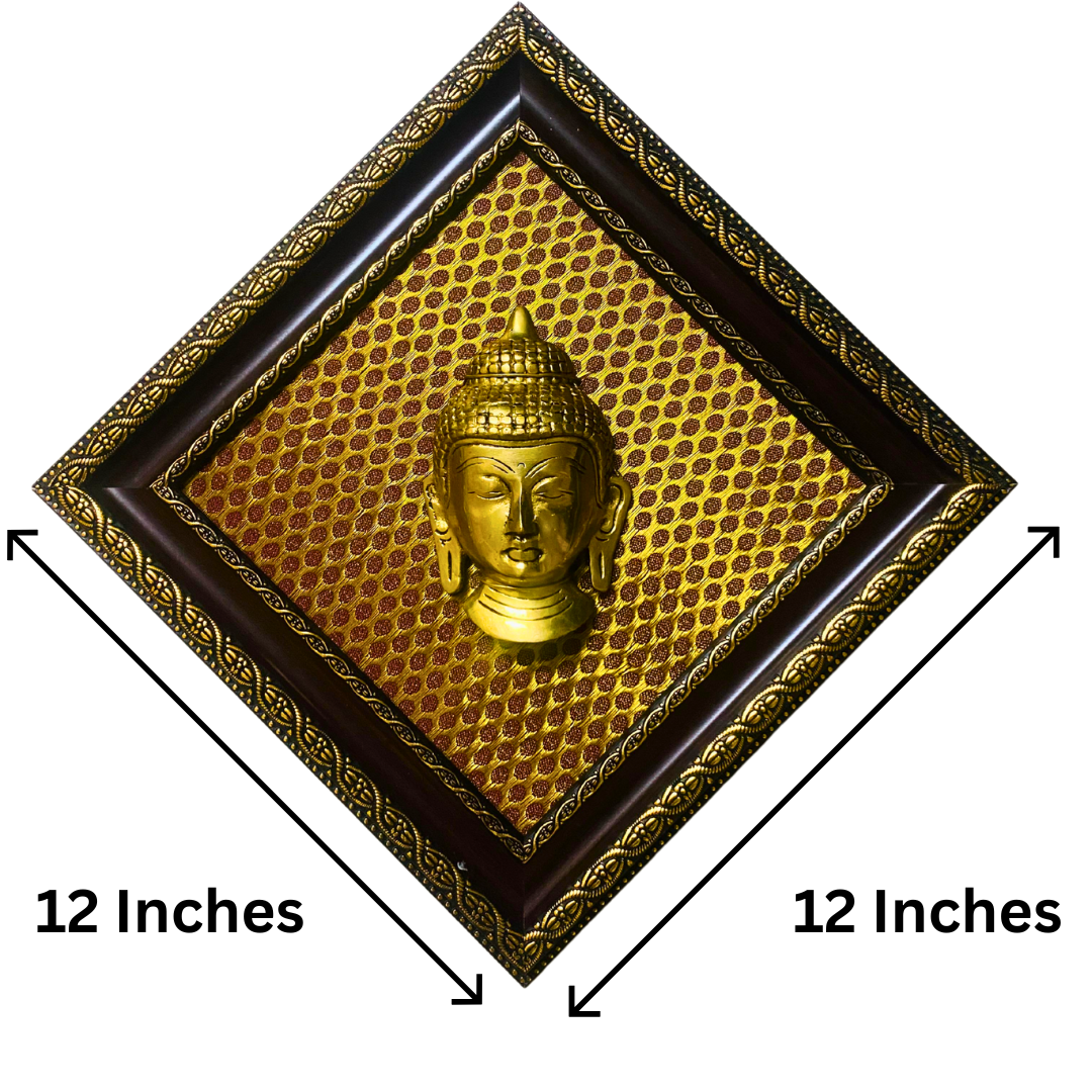 Tatva Creators Antique Brass Buddha Wall Frame