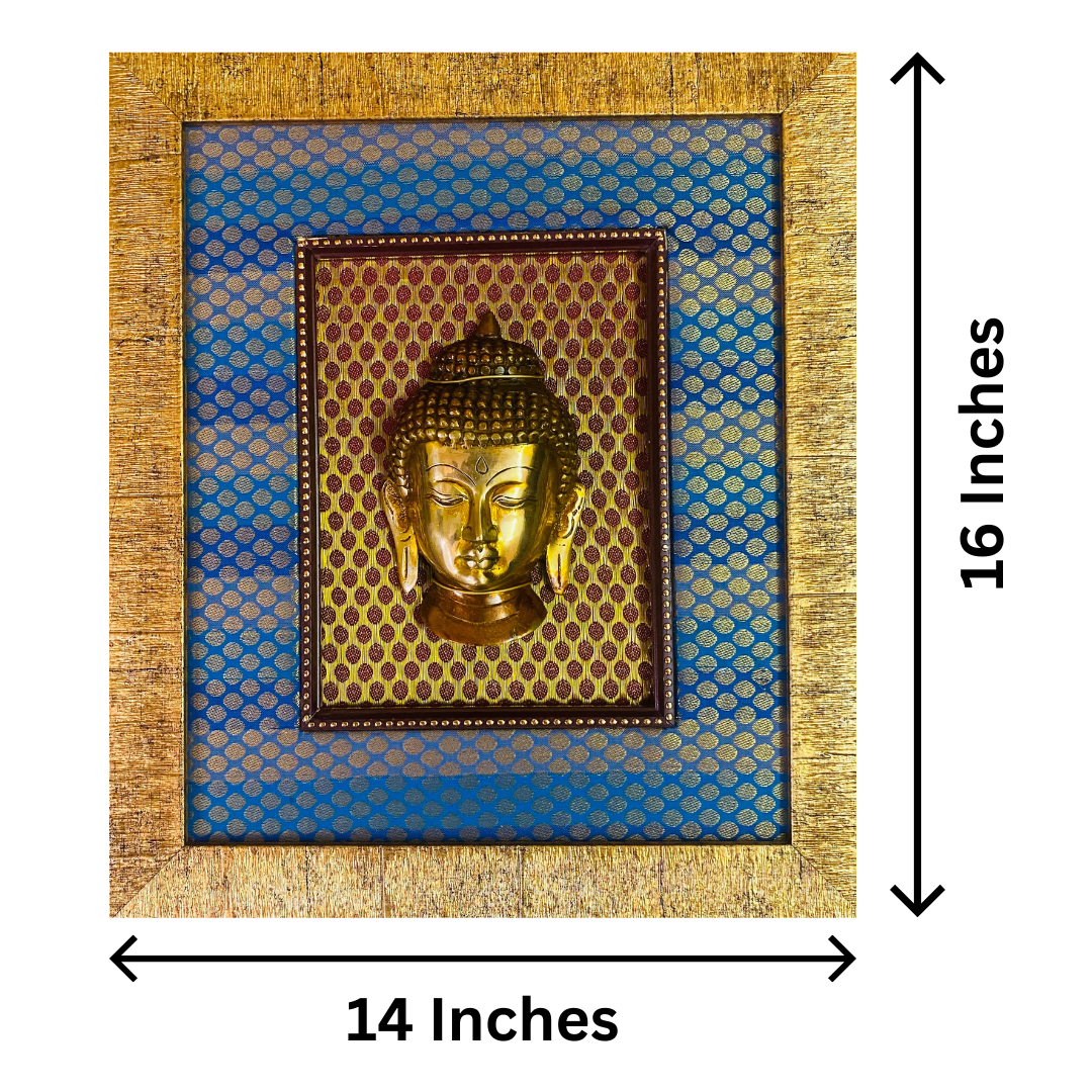 Elegant Brass Buddha Wall Frame