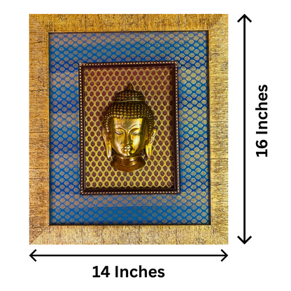 Elegant Brass Buddha Wall Frame