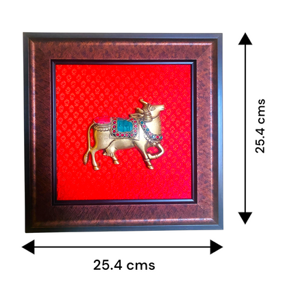 Handcrafted Brass Nandi Wall Frame