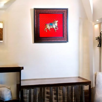 Handcrafted Brass Nandi Wall Frame