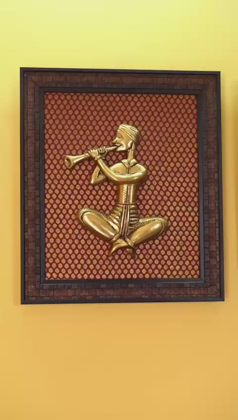 Traditional Brass Musician Wall Frame
